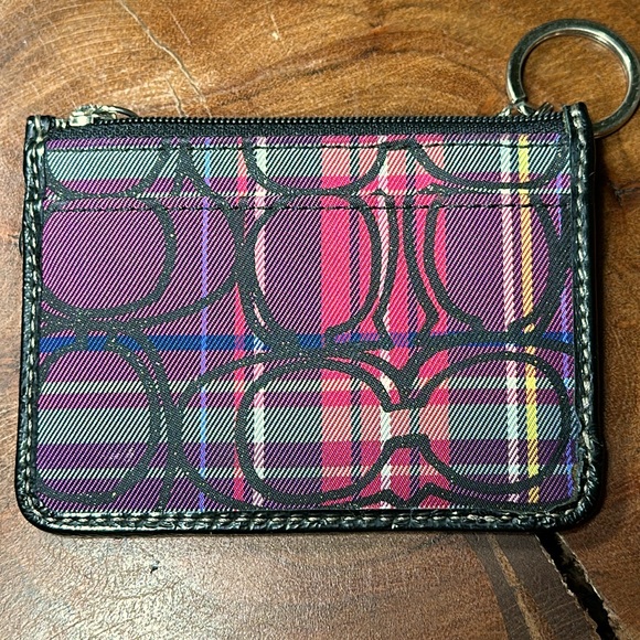 COACH Tartan Card holder/Keychain - Picture 2 of 10